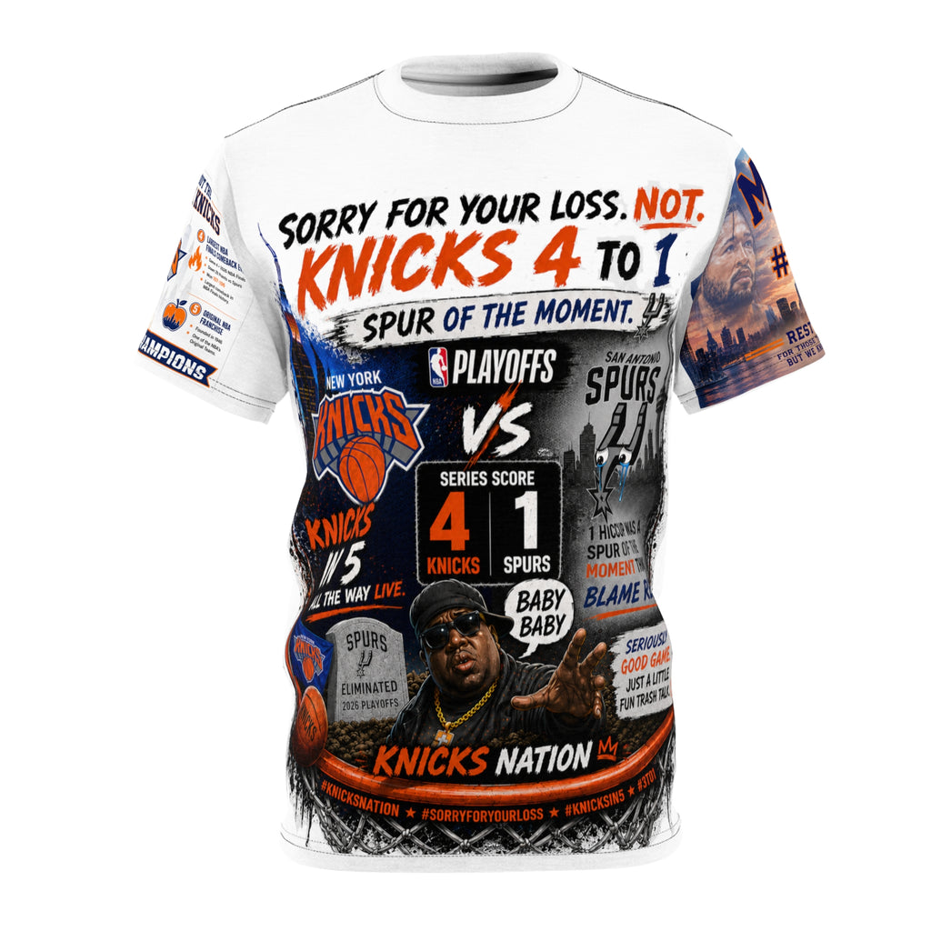Unisex Cut & Sew Tee (AOP) Knicks Win don't slip