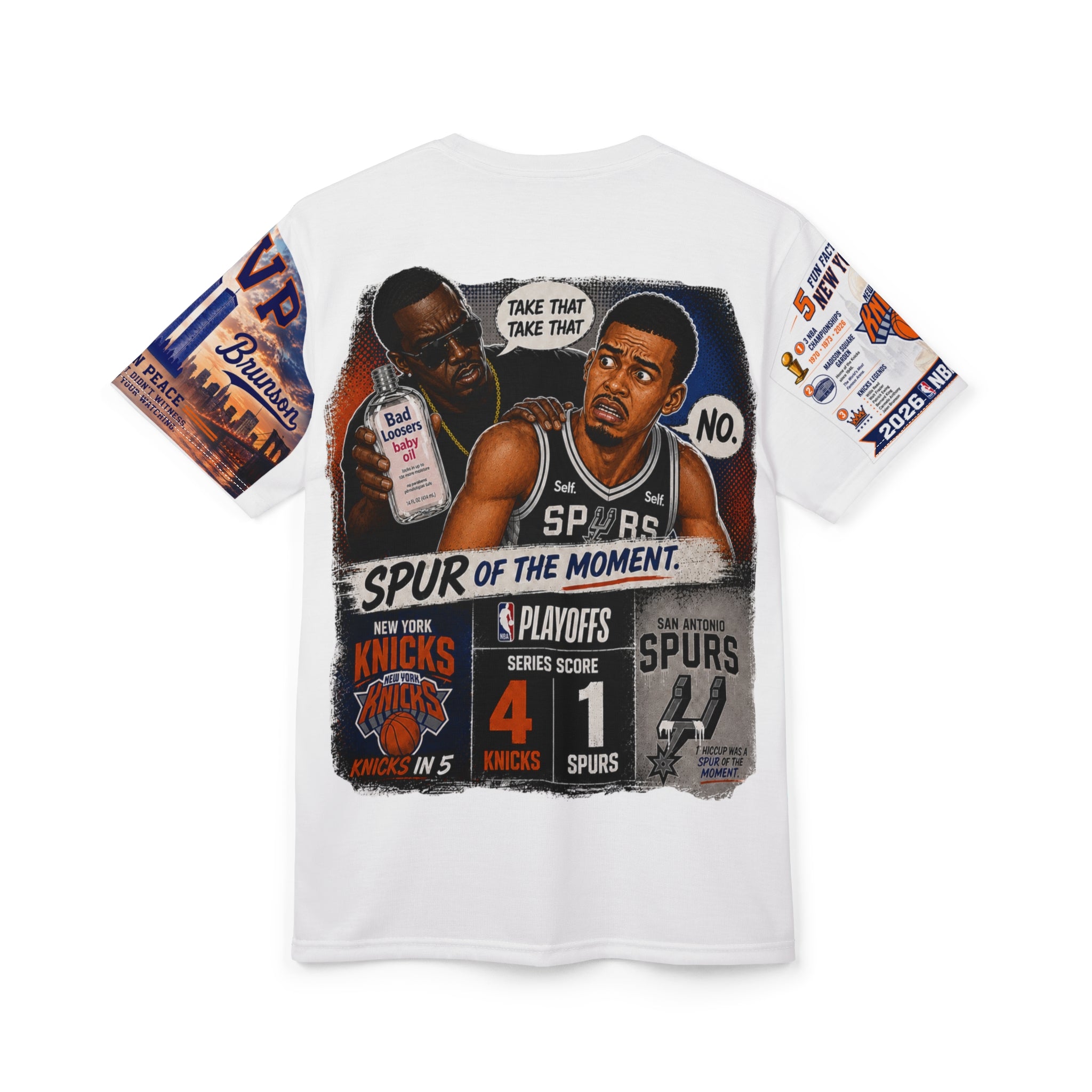 Unisex Cut & Sew Tee (AOP) Knicks Win don't slip