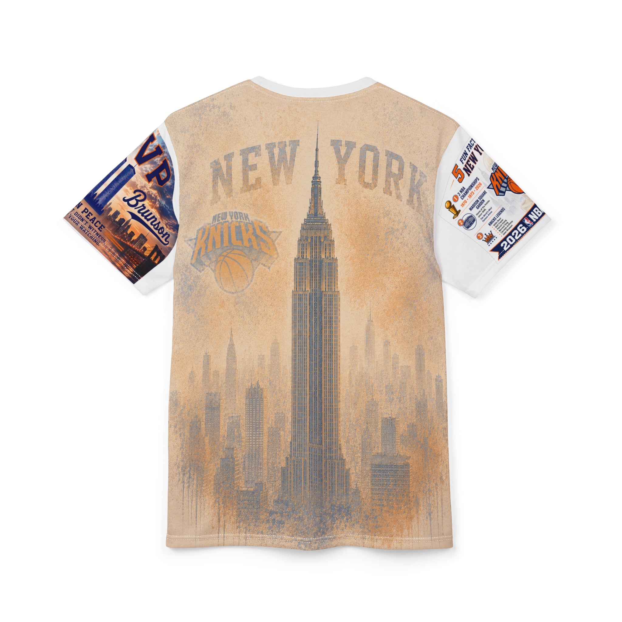 Custom Unisex Cut & Sew Tee (AOP) Knicks Win 4 to 1