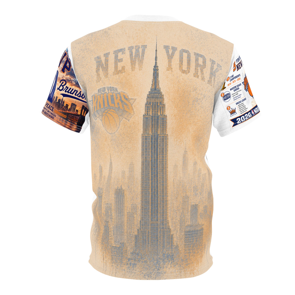 Custom Unisex Cut & Sew Tee (AOP) Knicks Win 4 to 1