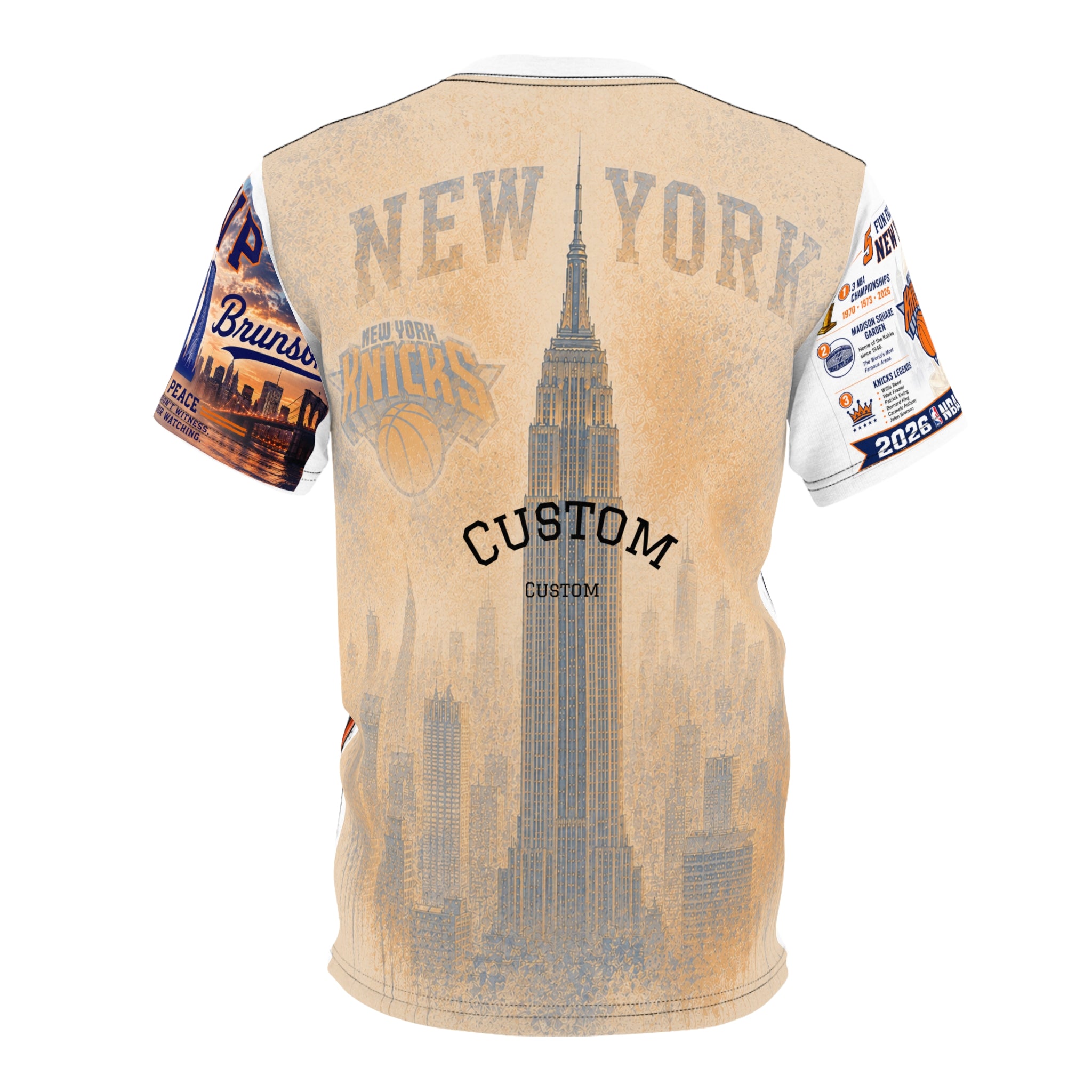 Custom Unisex Cut & Sew Tee (AOP) Knicks Win 4 to 1