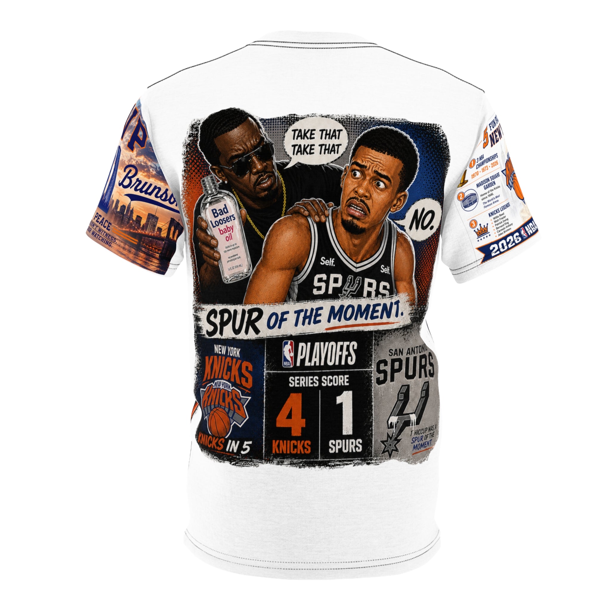 Unisex Cut & Sew Tee (AOP) Knicks Win don't slip
